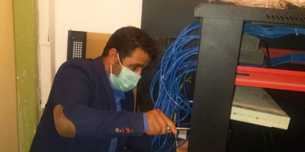 اتصال فیبر نوری بخشداری مرکزی زرندیه