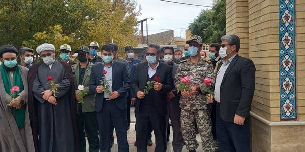 گلباران گلزار شهدا به مناسبت هفته پدافند غیرعامل و یوم ا... سیزدهم ابانماه