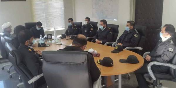 دیدار فرماندهان نظامی و انتظامی شهرستان خنداب با فرماندار