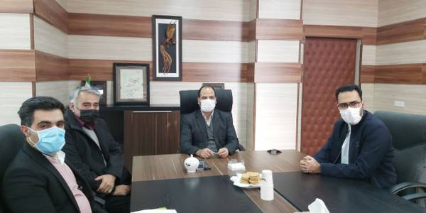 دیدار فراهانی مدیر کل پدافند غیر عامل استانداری با علی اکبر فراهانی سرپرست فرمانداری شهرستان آشتیان