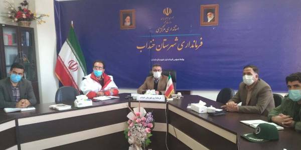 جلسه ستاد مدیریت بیماری کرونا در شهرستان خنداب