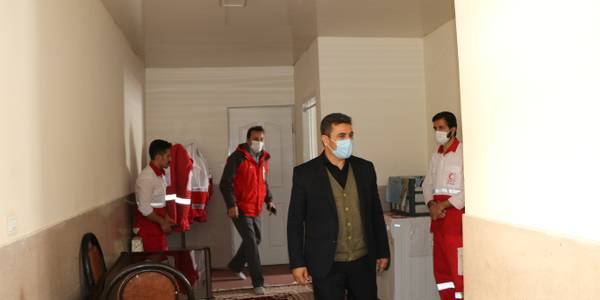 بازدید دکتر دکتر رمضانی فرماندار شهرستان شازند از ایستگاه هلال احمر و پایگاه امداد و نجات بین شهری و جاده ای قاقان (یادمان شهید غلامحسین خرمی