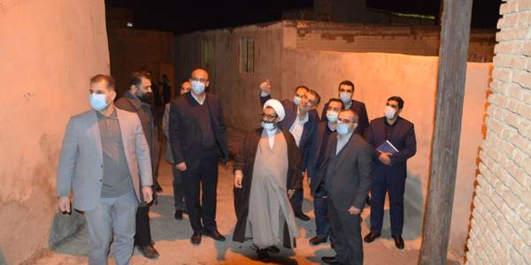 بازدید دکتر مخلص الائمه استاندار مرکزی از کوی حجت شهرستان محلات