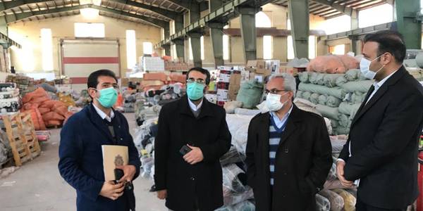 بازدید مدیر کل محترم امنیتی و انتظامی و دبیر کمیسیون مبارزه با قاچاق كالا وارز  استان از انبار جمع آوری و فروش اموال تملیکی استان