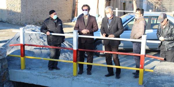 بازدید از روند تکمیل کانال هدایت آبهای سطحی روستای رازگردان شهرستان خنداب