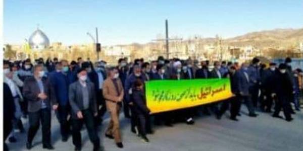 برگزاری تظاهرات برعلیه کشتار وحشیانه مردم مظلوم یمن در شهرستان خنداب