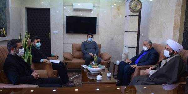 دیدار حجت الاسلام والمسلمین حاج رضایی امام جمعه شهر نیم ور و محمدی مدیر آموزش و پرورش با ناظری فرماندار شهرستان محلات