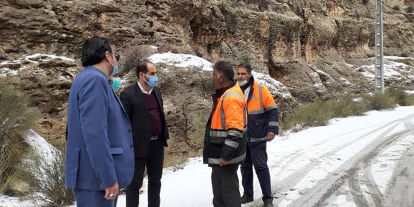 ✅ بازدید از محورهای برفی شهرستان دلیجان