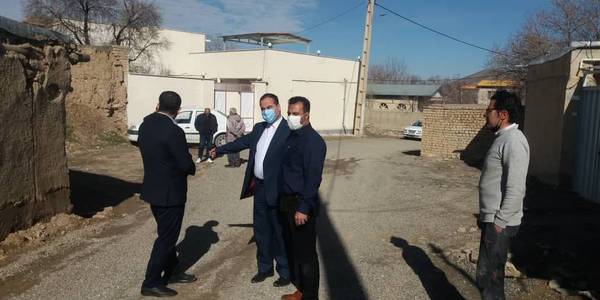 بازدید از عملیات اجرایی سنگ فرش معابر روستای طاد