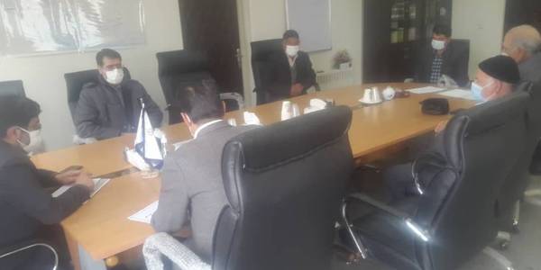 دیدار اعضای هیات امنای مسجد صاحب الزمان(عج) و امامزاده محمدمسعود (ع)شهر خنداب با فرماندار