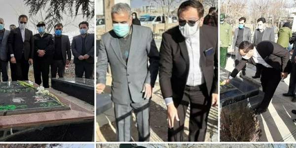 تجدید میثاق فرماندار شهرستان کمیجان، معاون سیاسی اجتماعی فرماندار، بخشدار مرکزی و اعضای شورای اداری شهرستان با آرمان های امام و شهدا