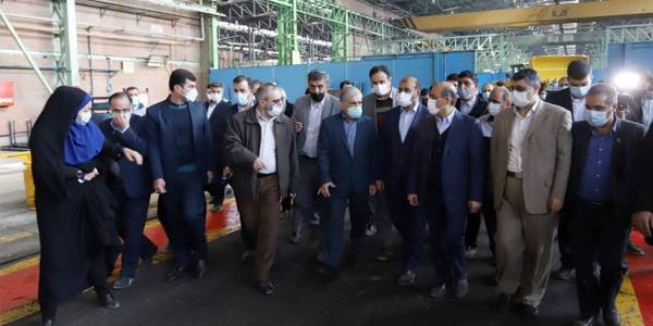 بازدید وزیر راه و شهرسازی و جمعی از مسئولین استان از شرکت هپکو