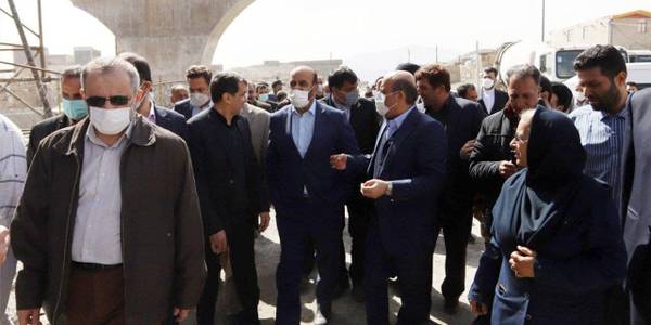 بازدید وزیر راه و شهرسازی و جمعی از مسئولین استان از تقاطع غیر همسطح سنجان