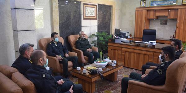 دیدار سرهنگ محمدرضایی فرمانده انتظامی با محمدرضا ناظری فرماندار شهرستان محلات