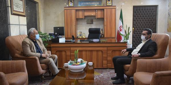 دیدار محمدی مدیر آموزش و پرورش با محمدرضا ناظری فرماندار شهرستان محلات