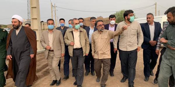 بازدید مسئولین استان از اردوی جهادی در روستای اسماعیل آباد از توابع بخش زاویه شهرستان زرندیه