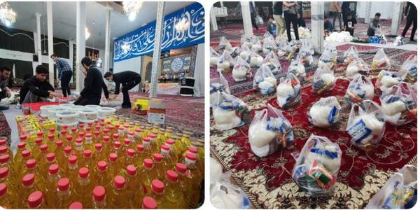 تهیه و توزیع ۱۱۰ بسته معیشتی به مناسبت شهادت امیرالمومنین علی علیه السلام توسط ستاد جهادی و مرکز نیکوکاری مکتب الحسین علیه السلام
