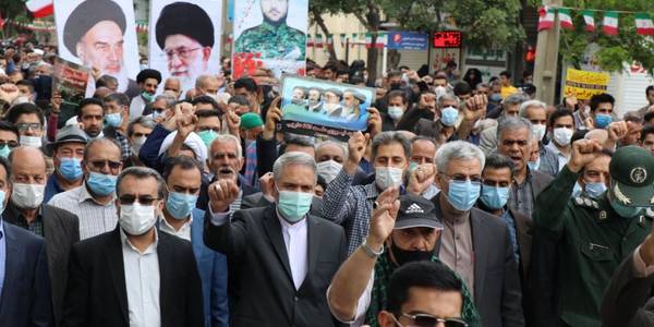 راهپیمایی روز جهانی قدس در خمین برگزار شد