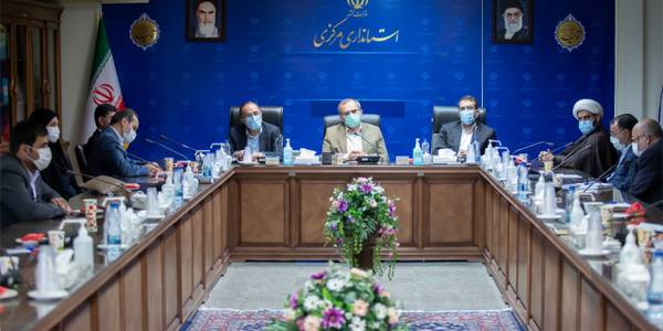 جلسه استاندار و معاونین استانداری مرکزی  با نماینده وزیر دفاع در استان