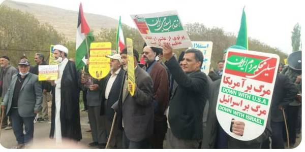 حضور مردم شهیدپرور روستای تاریخی وفس در راهپیمایی روز جهانی قدس