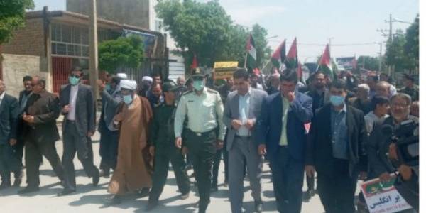 گزارش تصویری از راهپیمائی روز قدس در شهر میلاجرد رمضان ۱۴۰۱