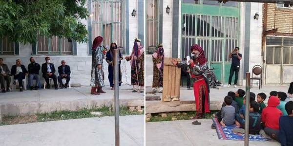 اجرای "مجلس نامه" *عاشق شدن انوشیروان به آذرنوش بانو* در روستاهای چهرقان و وفس