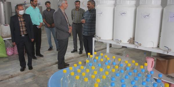 فرماندار از کارگاه گلاب و عرقیات روستای فرنق شهرستان خمین بازدید کرد