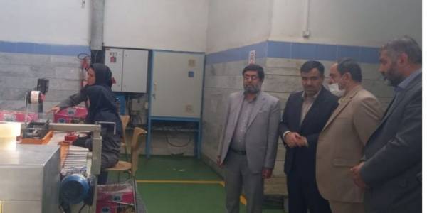 بازدید فرماندار شهرستان خنداب از کارخانه کشمش پاک کنی
