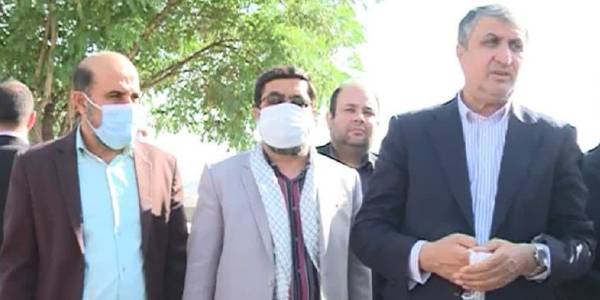 اسلامی معاون رئیس‌جمهور و رئیس سازمان انرژی اتمی در جریان سفر به شهرستان خنداب: