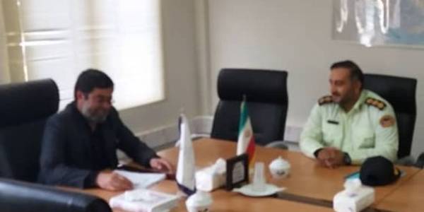 دیدار فرمانده انتظامی شهرستان خنداب با فرماندار