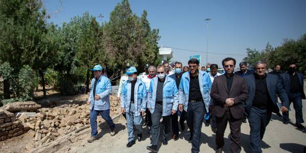 بازدید رئیس سازمان مدیریت بحران کشور، مدیر کل دفتر امور روستایی و شوراها و جمعی از مدیران استان از آخرین وضعیت روستای آهنگران