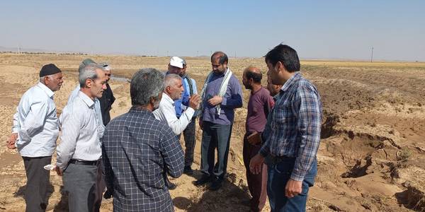بازدید از قنوات تخریب شده روستاهای بورقان و عزیز آباد
