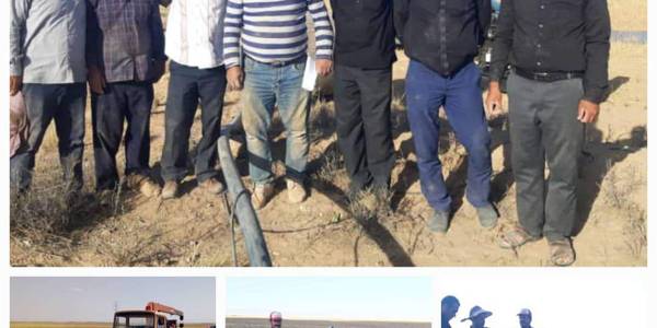 استحصال آب از قنات روستای آهنگران