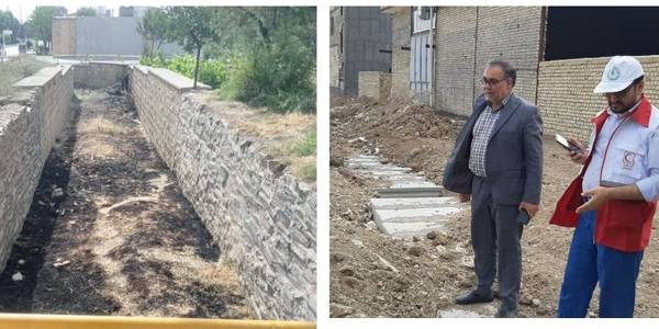 بازدید فرماندار به اتفاق معاون عمرانی و شهردار کمیجان از مناطق در معرض خطر سیلاب شهر کمیجان