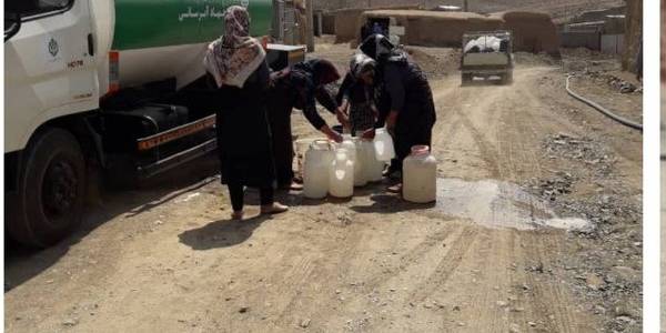 آبرسانی به روستاهای دارای تنش آبی شهرستان کمیجان با تانکر اهدایی بنیاد مستضعفان