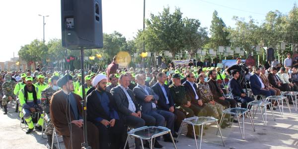 مراسم بدرقه خادمین حسینی شهرداری اراک