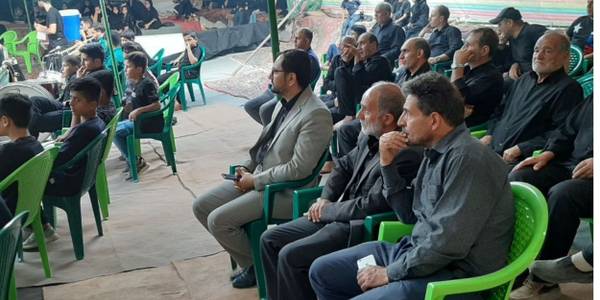 حضور ابراهیم رستمی فرماندار شهرستان کمیجان در جمع هیات‌های عزاداری شهرستان