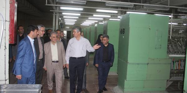 معاون نظارت و بازرسی امور فرهنگی و اجتماعی سازمان بازرسی کل کشور از شرکت صنایع نخ خمین بازدید کرد