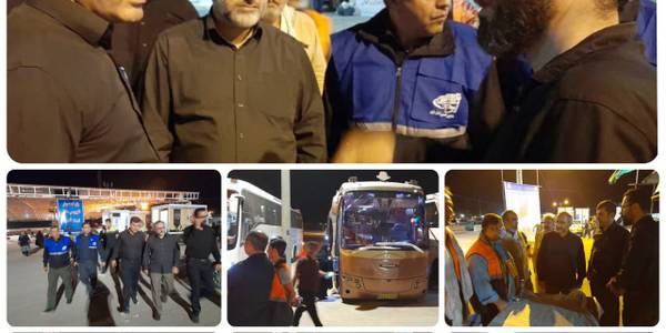 بازدید از روند خدمات دهی مواکب استان مرکزی در مرز مهران