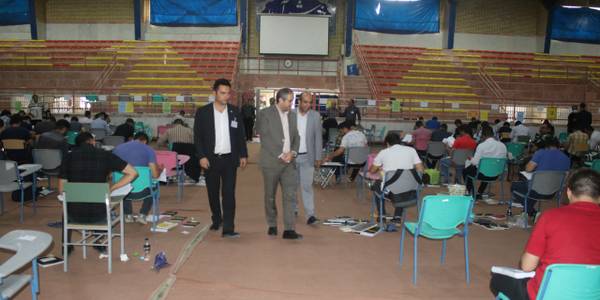 بازدید معاون استاندار و فرماندار ویژه شهرستان ساوه از حوزه برگزاری آزمون نظام مهندسی ساختمان