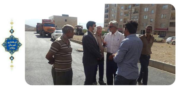 بررسی میدانی روند اجرای پروژه آسفالت مسکن مهر