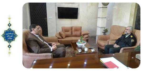 دیدار فرمانده انتظامی شهرستان محلات با مهندس ساعدی