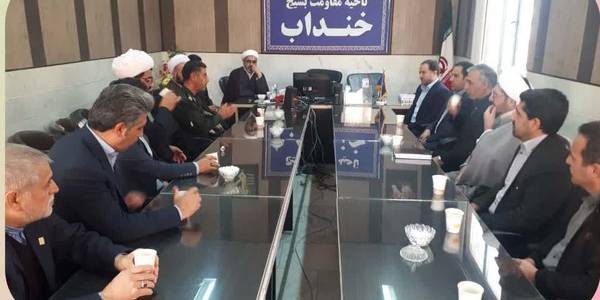 دیدارفرماندار خنداب با فرمانده ناحیه مقاومت بسیج