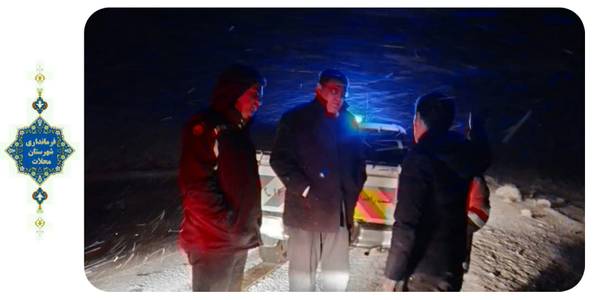 بررسی میدانی شبانه از وضعیت جاده ها و دستگاه های خدمات رسان