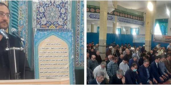 برپایی میز خدمت در محل مصلی نماز جمعه شهر کمیجان