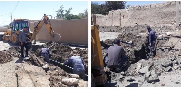 اصلاح شبکه آب شرب روستای حسین آباد