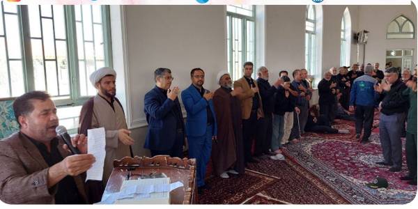 حضور علی اکبر کریمی نماینده مجلس شورای اسلامی در مراسم 28 صفر روستای سمقاور