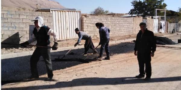 اجرای پروژه آسفالت معابر روستای آمره