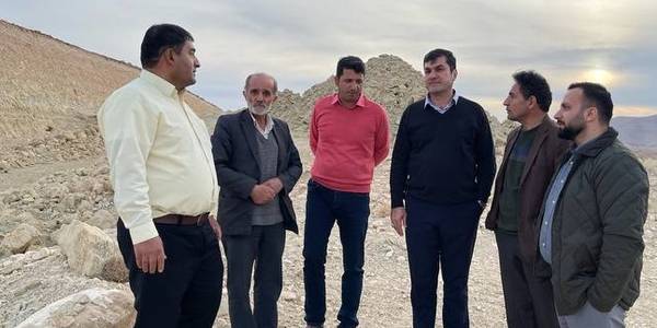 بازدید مهندس جهانی، مدیرکل راهداری و حمل و نقل جاده‌ای استان و اعضای شورای اسلامی روستای وفس از پروژه محور وفس-آقچه قلعه