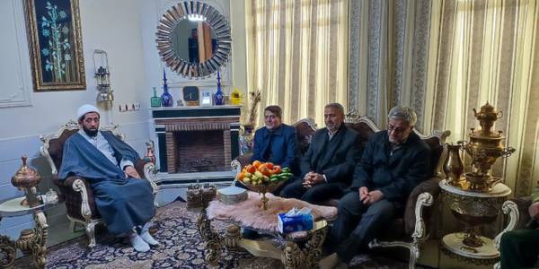 فرماندار و نماینده مردم خمین در مجلس با خانواده شهید مدافع حرم مهدی رباطی دیدار کردند